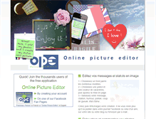 Tablet Screenshot of onlinepicseditor.com